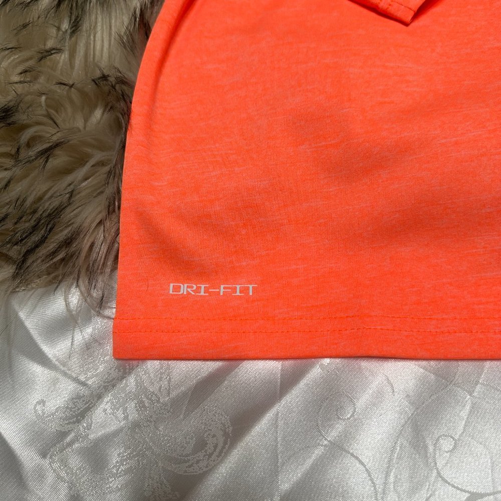 Nike Swim Mens Bright Orange Mango Dri-Fit UPF 40+ Long Sleeve Gym Shirt Med - Picture 3 of 9